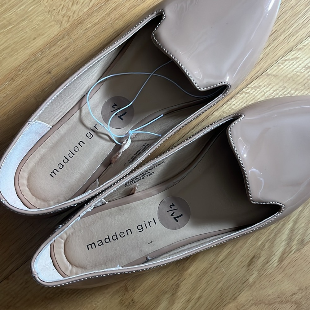 Madden girl patent nude pointed toe flats - Picture 2 of 5